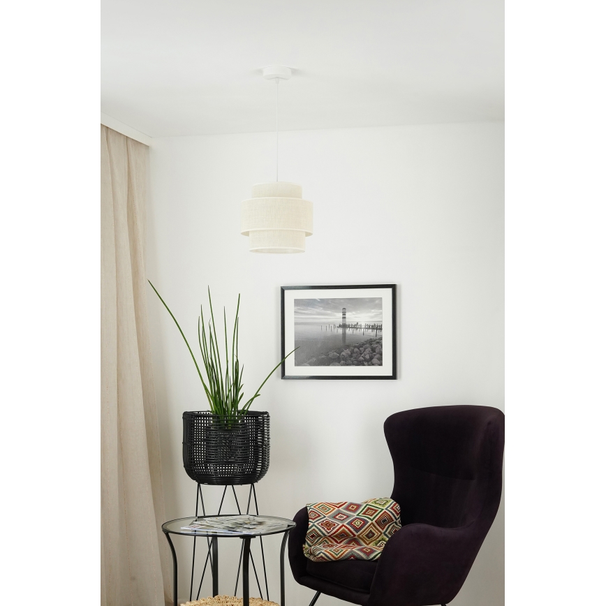 Brilagi - Pakabinamas sietynas SPACE YUTE 1xE27/15W/230V diametras 25 cm kreminė/balta