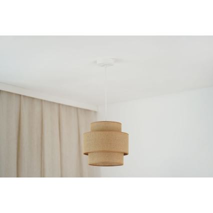 Brilagi - Pakabinamas sietynas SPACE YUTE 1xE27/15W/230V diametras 25 cm smėlio spalva/balta