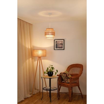 Brilagi - Pakabinamas sietynas SPACE YUTE 1xE27/15W/230V diametras 25 cm smėlio spalva/balta