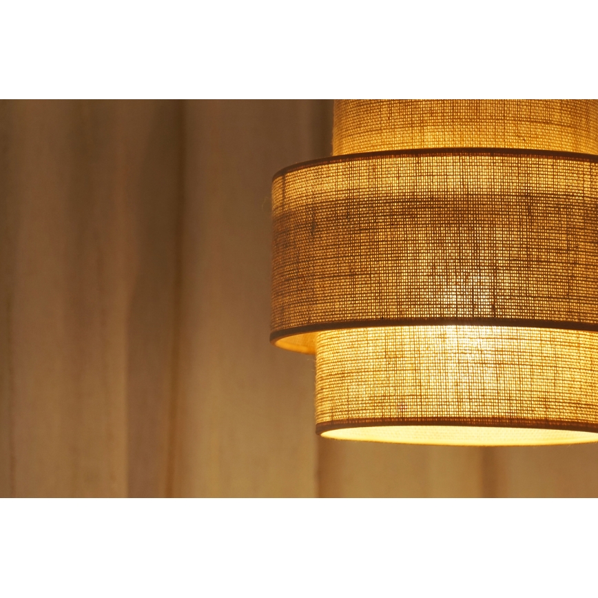 Brilagi - Pakabinamas sietynas SPACE YUTE 1xE27/15W/230V diametras 25 cm smėlio spalva/balta