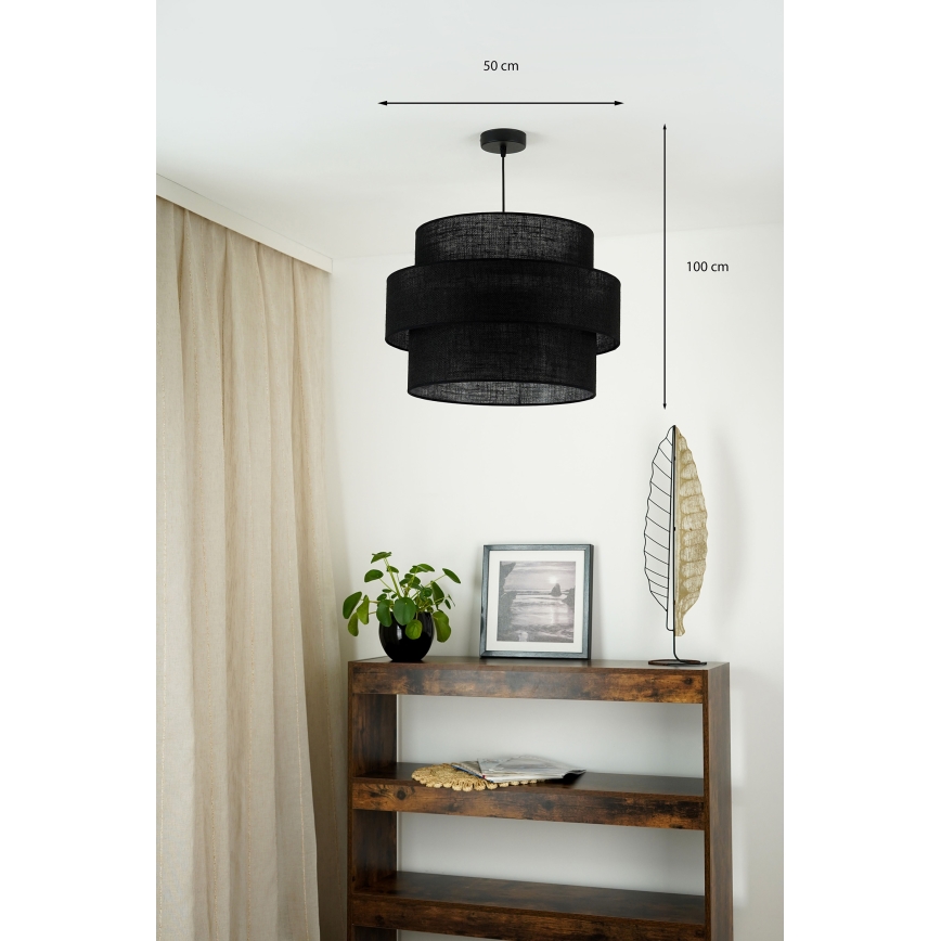 Brilagi - Pakabinamas sietynas SPACE YUTE 1xE27/15W/230V diametras 50 cm juoda