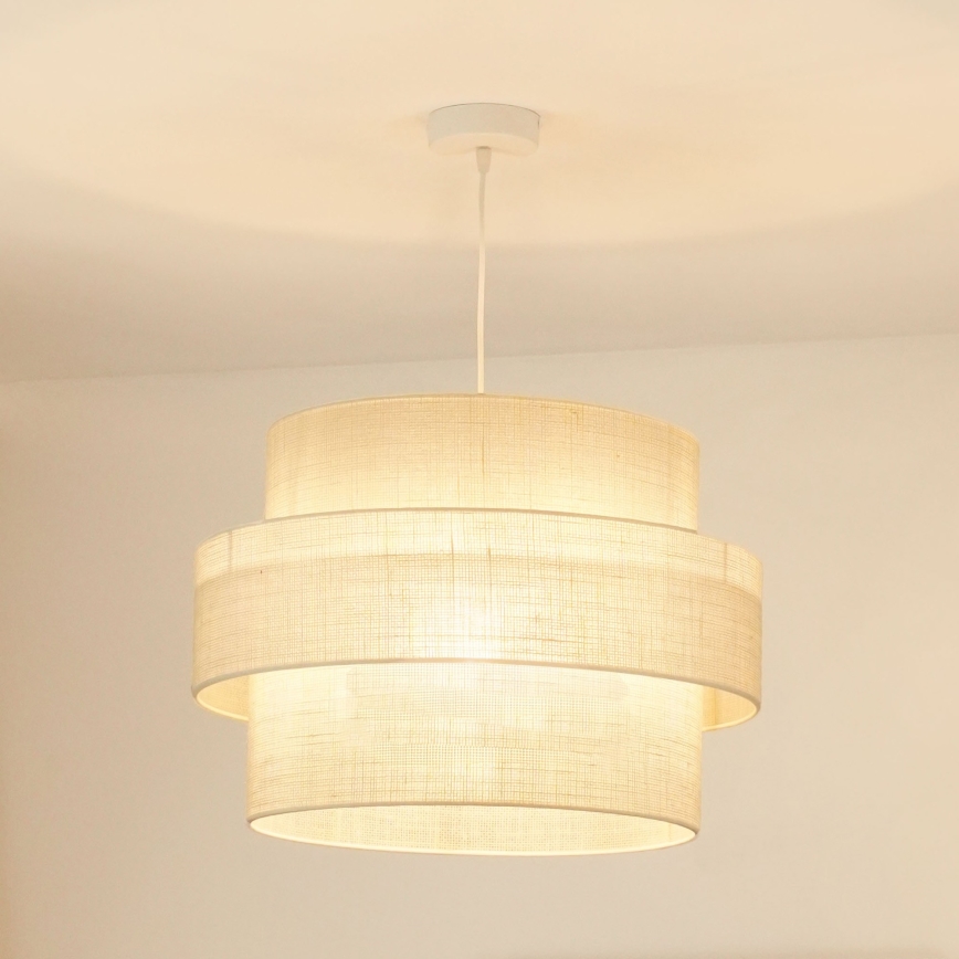 Brilagi - Pakabinamas sietynas SPACE YUTE 1xE27/15W/230V diametras 50 cm kreminė/balta