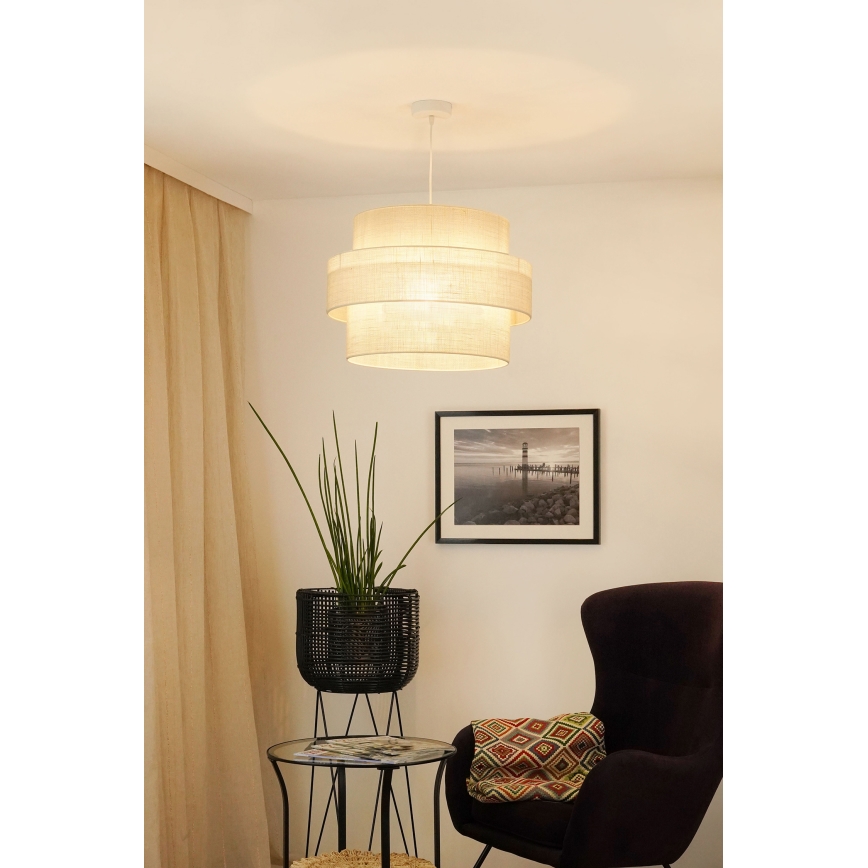 Brilagi - Pakabinamas sietynas SPACE YUTE 1xE27/15W/230V diametras 50 cm kreminė/balta