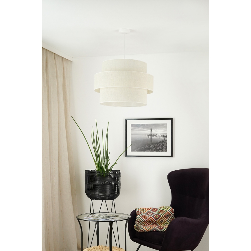 Brilagi - Pakabinamas sietynas SPACE YUTE 1xE27/15W/230V diametras 50 cm kreminė/balta