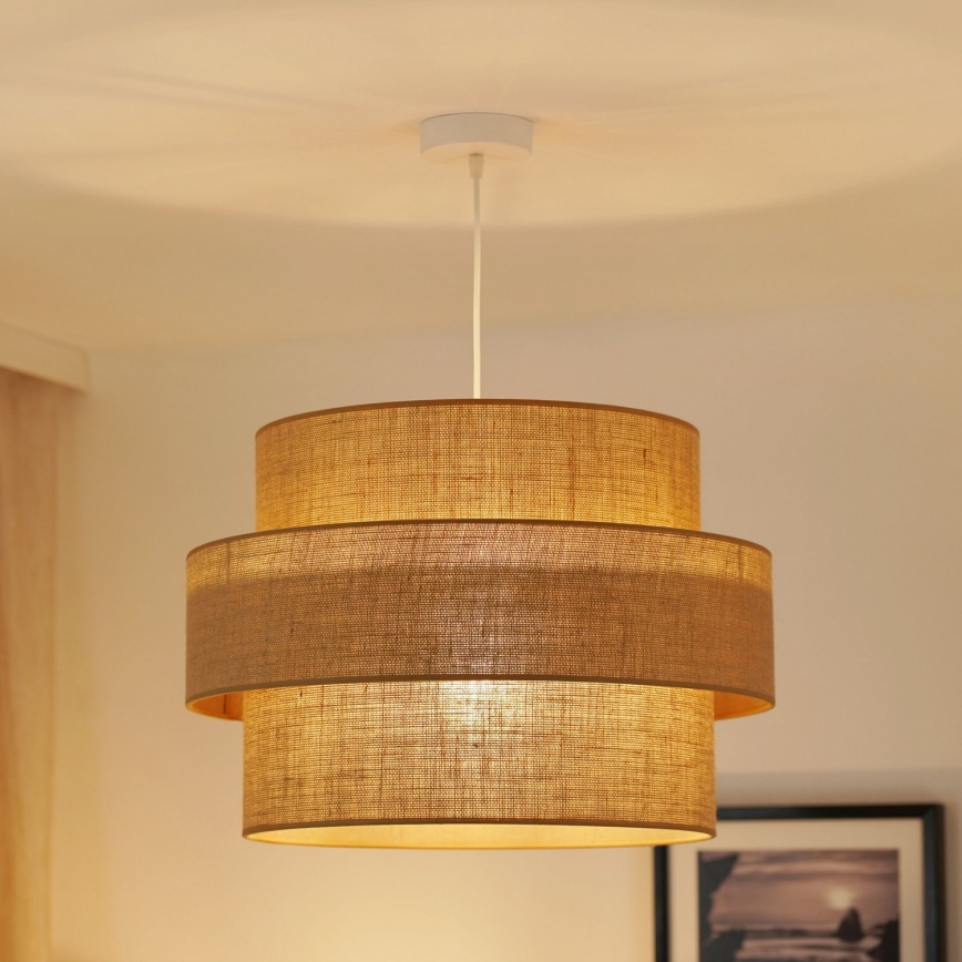 Brilagi - Pakabinamas sietynas SPACE YUTE 1xE27/15W/230V diametras 50 cm smėlio spalva/balta