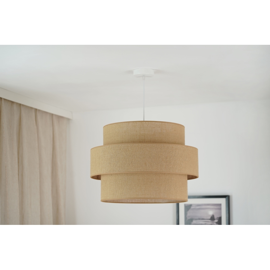 Brilagi - Pakabinamas sietynas SPACE YUTE 1xE27/15W/230V diametras 50 cm smėlio spalva/balta