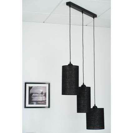 Brilagi - Pakabinamas sietynas TUBES 3xE27/15W/230V juoda