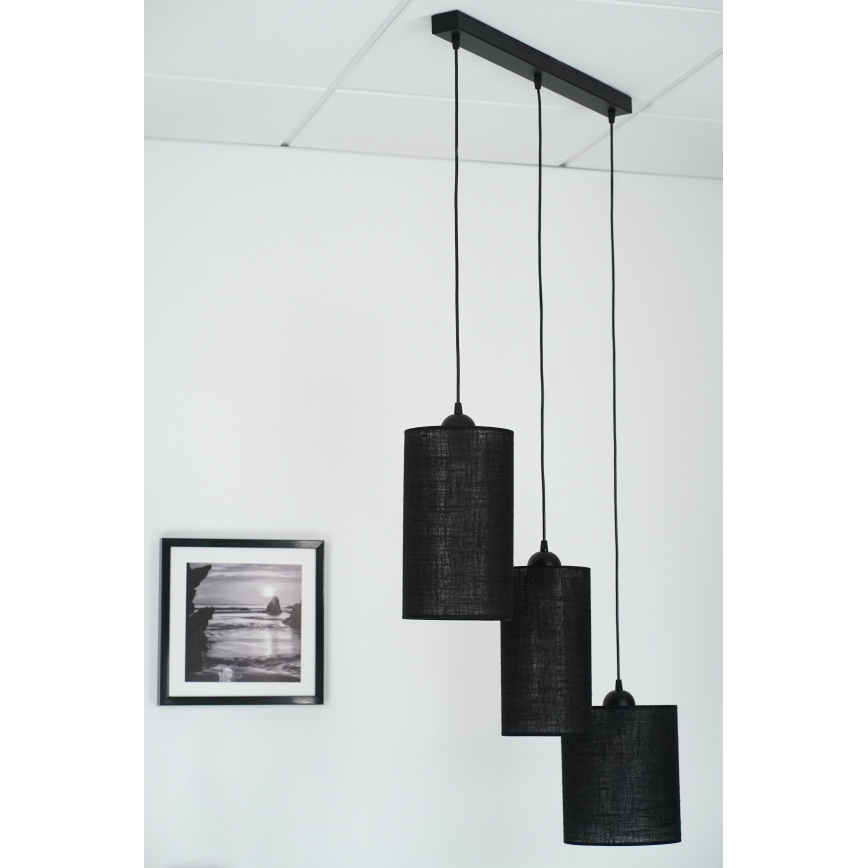 Brilagi - Pakabinamas sietynas TUBES 3xE27/15W/230V juoda