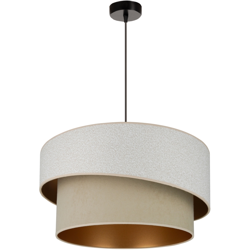 Brilagi - Pakabinamas sietynas VEGAS SHINE 1xE27/15W/230V diametras 50 cm kreminė/smėlio spalva