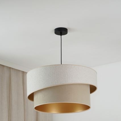 Brilagi - Pakabinamas sietynas VEGAS SHINE 1xE27/15W/230V diametras 50 cm kreminė/smėlio spalva