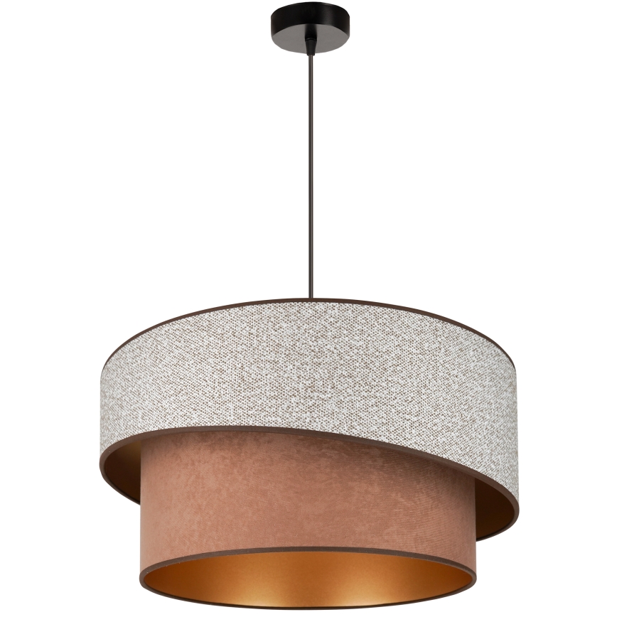 Brilagi - Pakabinamas sietynas VEGAS SHINE 1xE27/15W/230V diametras 50 cm pilka/ruda
