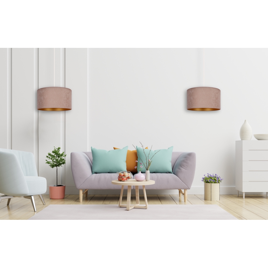 Brilagi - Pakabinamas sietynas VELVET 1xE27/40W/230V smėlio/aukso