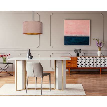 Brilagi - Pakabinamas sietynas VELVET 1xE27/40W/230V smėlio/aukso