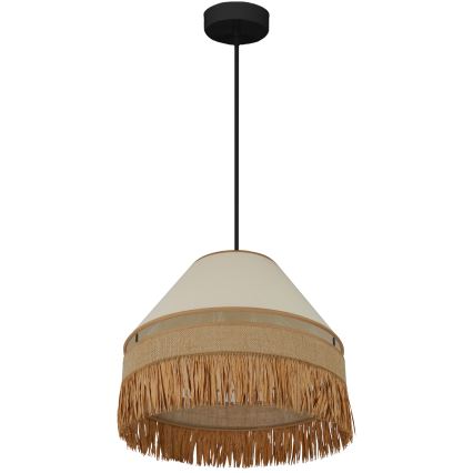 Brilagi - Pakabinamas sietynas WINNETOU AVIGNION 1xE27/15W/230V diametras 35 cm ruda/kreminė
