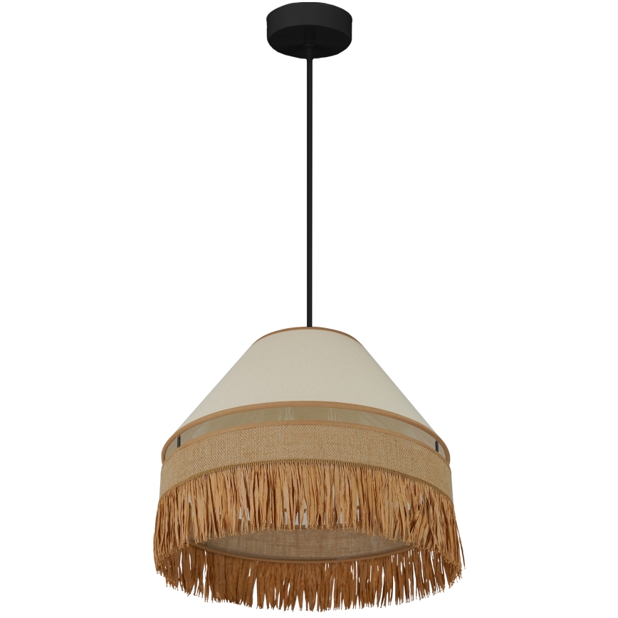 Brilagi - Pakabinamas sietynas WINNETOU AVIGNION 1xE27/15W/230V diametras 35 cm ruda/kreminė
