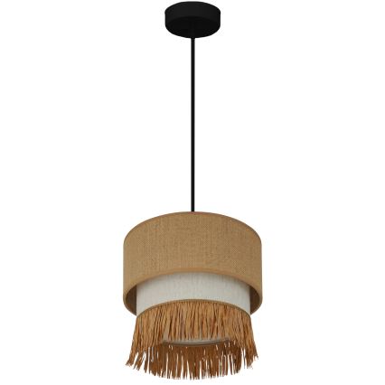 Brilagi - Pakabinamas sietynas WINNETOU BOHO 1xE27/15W/230V diametras 25 cm ruda/kreminė