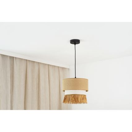 Brilagi - Pakabinamas sietynas WINNETOU BOHO 1xE27/15W/230V diametras 25 cm ruda/kreminė