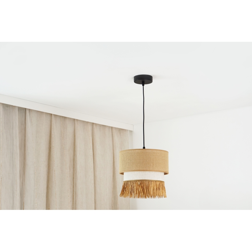 Brilagi - Pakabinamas sietynas WINNETOU BOHO 1xE27/15W/230V diametras 25 cm ruda/kreminė