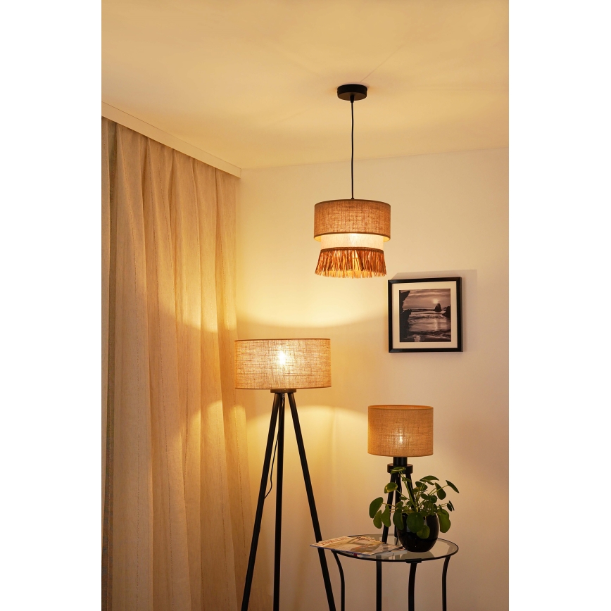 Brilagi - Pakabinamas sietynas WINNETOU BOHO 1xE27/15W/230V diametras 25 cm ruda/kreminė