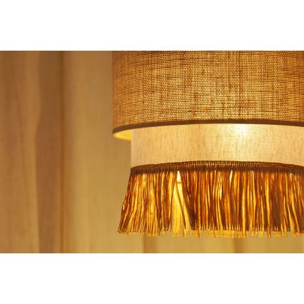Brilagi - Pakabinamas sietynas WINNETOU BOHO 1xE27/15W/230V diametras 25 cm ruda/kreminė