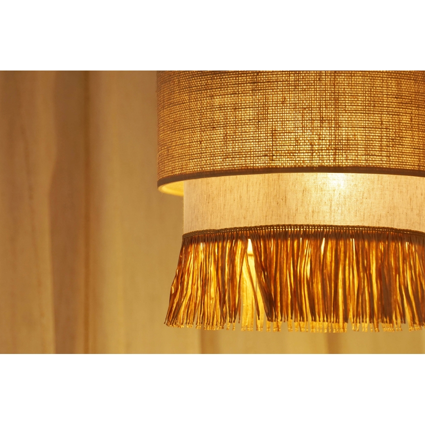 Brilagi - Pakabinamas sietynas WINNETOU BOHO 1xE27/15W/230V diametras 25 cm ruda/kreminė