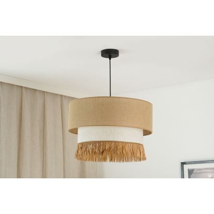 Brilagi - Pakabinamas sietynas WINNETOU BOHO 1xE27/15W/230V diametras 45 cm ruda/kreminė