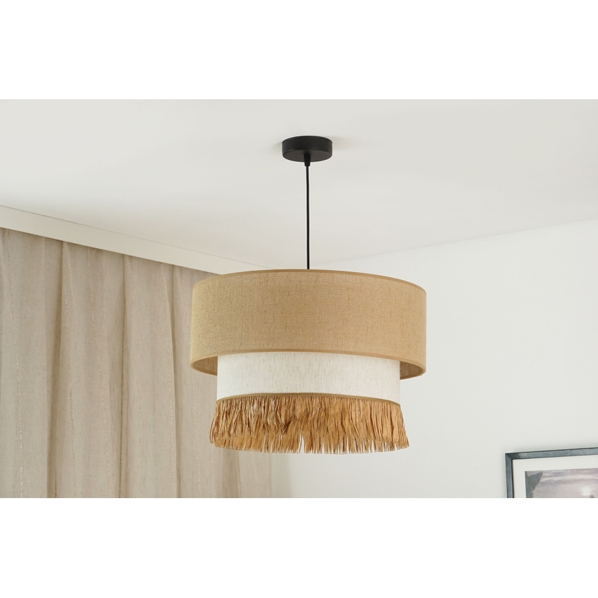 Brilagi - Pakabinamas sietynas WINNETOU BOHO 1xE27/15W/230V diametras 45 cm ruda/kreminė