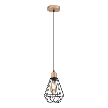 Brilagi - Pakabinamas sietynas WOODY BASKET 1xE27/60W/230V ąžuolas