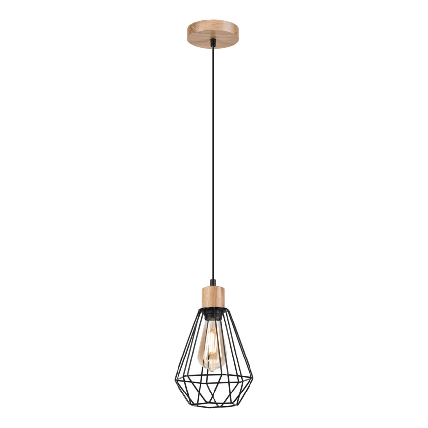 Brilagi - Pakabinamas sietynas WOODY BASKET 1xE27/60W/230V ąžuolas