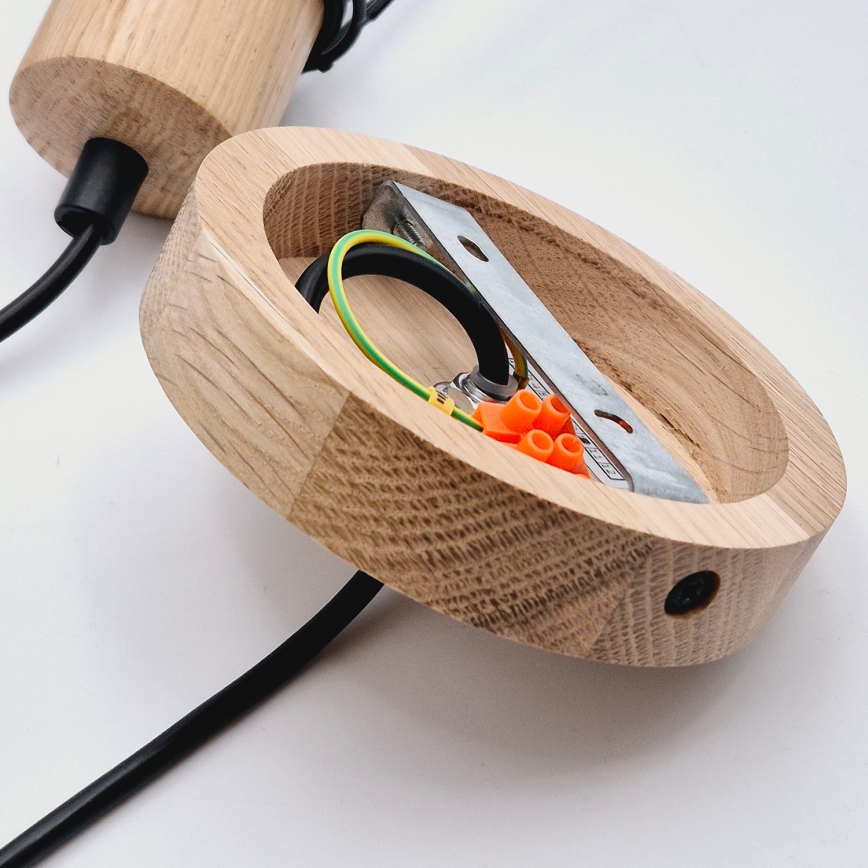 Brilagi - Pakabinamas sietynas WOODY BASKET 1xE27/60W/230V ąžuolas
