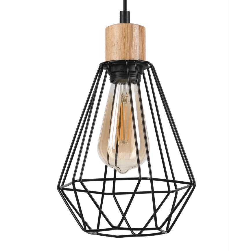 Brilagi - Pakabinamas sietynas WOODY BASKET 2xE27/60W/230V ąžuolas