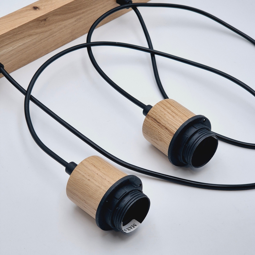 Brilagi - Pakabinamas sietynas WOODY BASKET 2xE27/60W/230V ąžuolas
