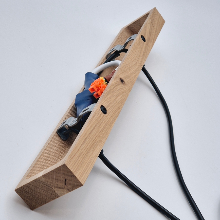 Brilagi - Pakabinamas sietynas WOODY BASKET 2xE27/60W/230V ąžuolas