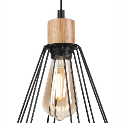 Brilagi - Pakabinamas sietynas WOODY BASKET 3xE27/60W/230V ąžuolas
