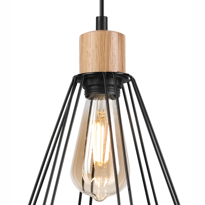 Brilagi - Pakabinamas sietynas WOODY BASKET 3xE27/60W/230V ąžuolas