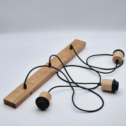 Brilagi - Pakabinamas sietynas WOODY BASKET 3xE27/60W/230V ąžuolas