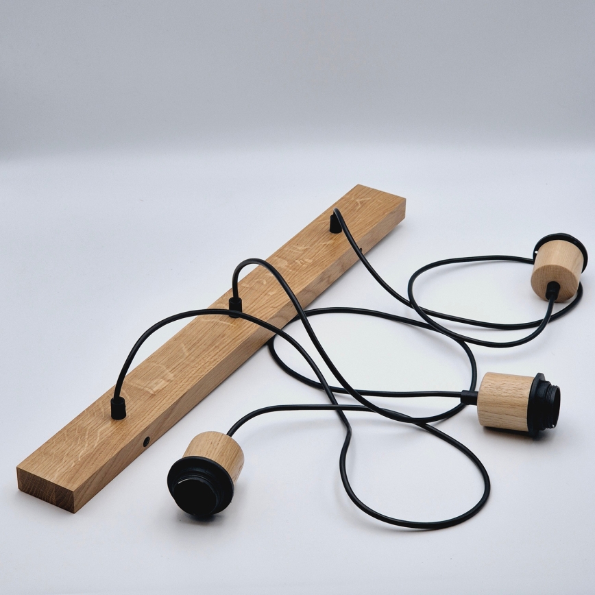 Brilagi - Pakabinamas sietynas WOODY BASKET 3xE27/60W/230V ąžuolas