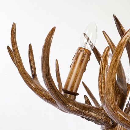 Brilagi - Pakabinamas šviestuvas ant grandinės DEER, 6xE14/10W/230V, skersmuo 102 cm, ragų formos