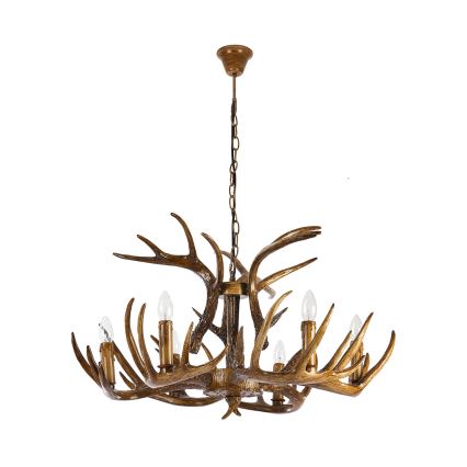Brilagi - Pakabinamas šviestuvas ant grandinės DEER 6xE14/10W/230V, skersmuo 80 cm