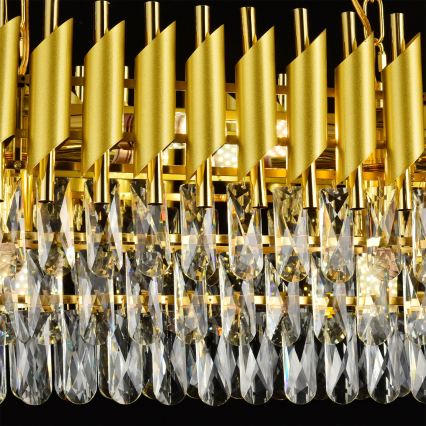 Brilagi - Pakabinamas šviestuvas ant grandinės ECLIPSE 10xE14/10W/230V 78x28 cm auksinis