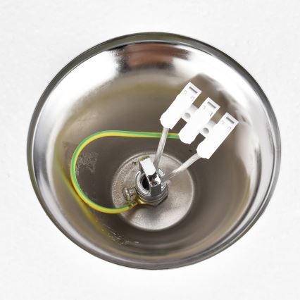 Brilagi - pakabinamas šviestuvas ant grandinės ECLIPSE 5xE14/10W/230V, skersmuo 38 cm, sidabrinis