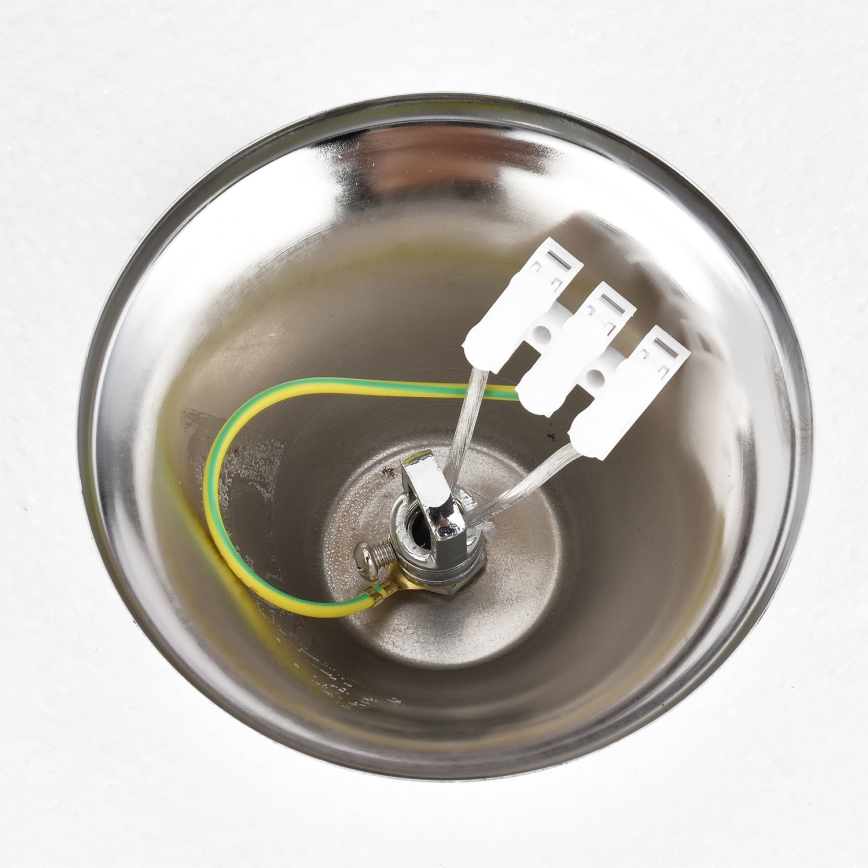 Brilagi - pakabinamas šviestuvas ant grandinės ECLIPSE 5xE14/10W/230V, skersmuo 38 cm, sidabrinis