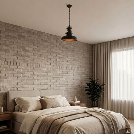 Brilagi - Pakabinamas šviestuvas ant grandinės PYRONIC 1xE27/40W/230V, skersmuo 32 cm, bronzinė/patina