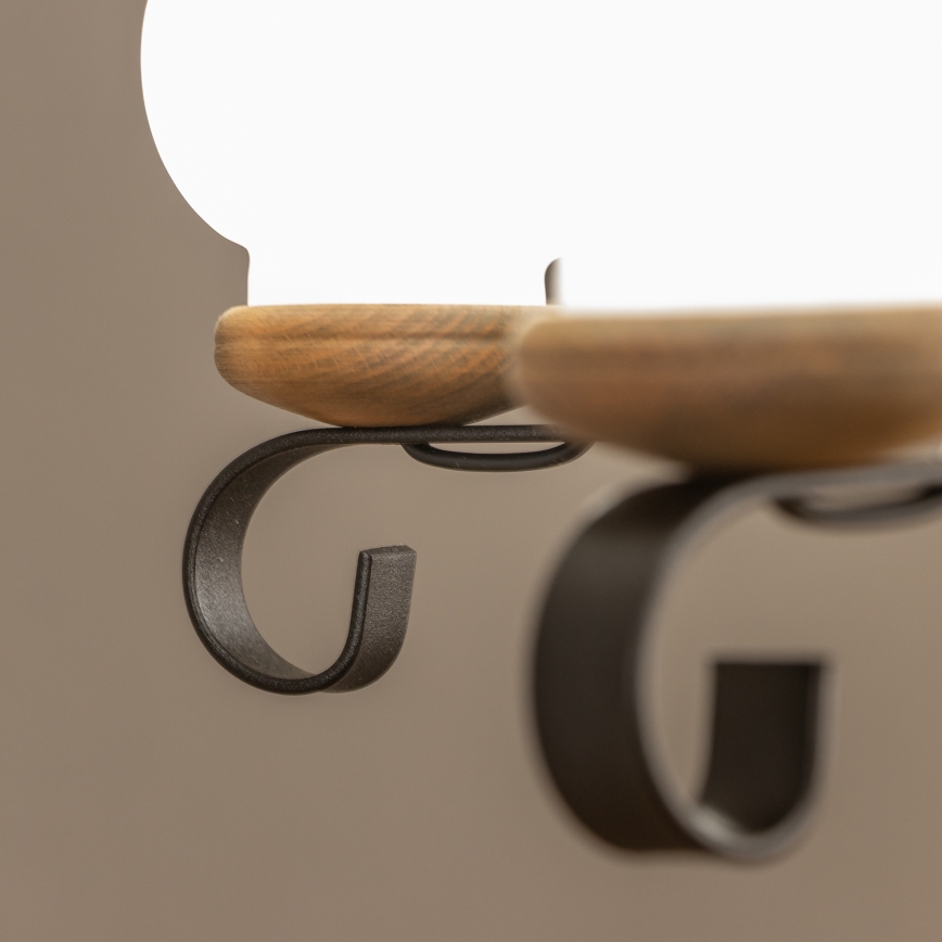 Brilagi - Pakabinamas šviestuvas ant grandinės ROATA 5xE14/40W/230V, skersmuo 50 cm, pagamintas iš buko