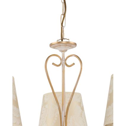 BRILAGI - Pakabinamas šviestuvas ant grandinės SONIA 3xE27/15W/230V Ø 64 cm kreminė/patina