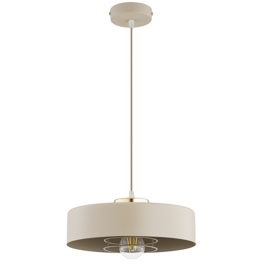 Brilagi - Pakabinamas šviestuvas ant laido 1xE27/60W/230V, skersmuo 30 cm, smėlinis/auksinis