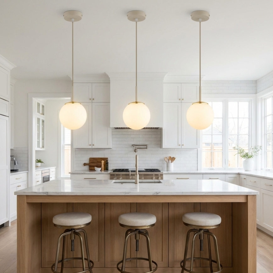 Brilagi - pakabinamas šviestuvas ant laido 1xE27/60W/230V, smėlio/aukso spalvos