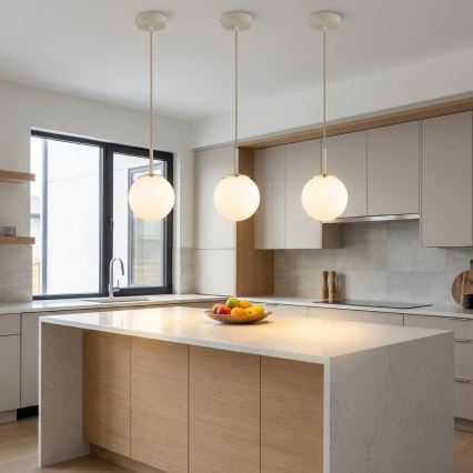 Brilagi - pakabinamas šviestuvas ant laido 1xE27/60W/230V, smėlio/aukso spalvos