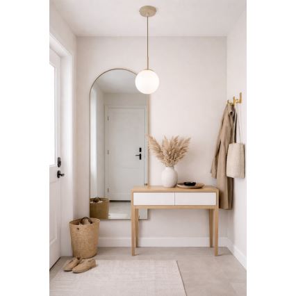 Brilagi - pakabinamas šviestuvas ant laido 1xE27/60W/230V, smėlio/aukso spalvos