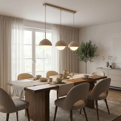 Brilagi - Pakabinamas šviestuvas ant laido COSMO 3xE27/60W/230V smėlinis/auksinis